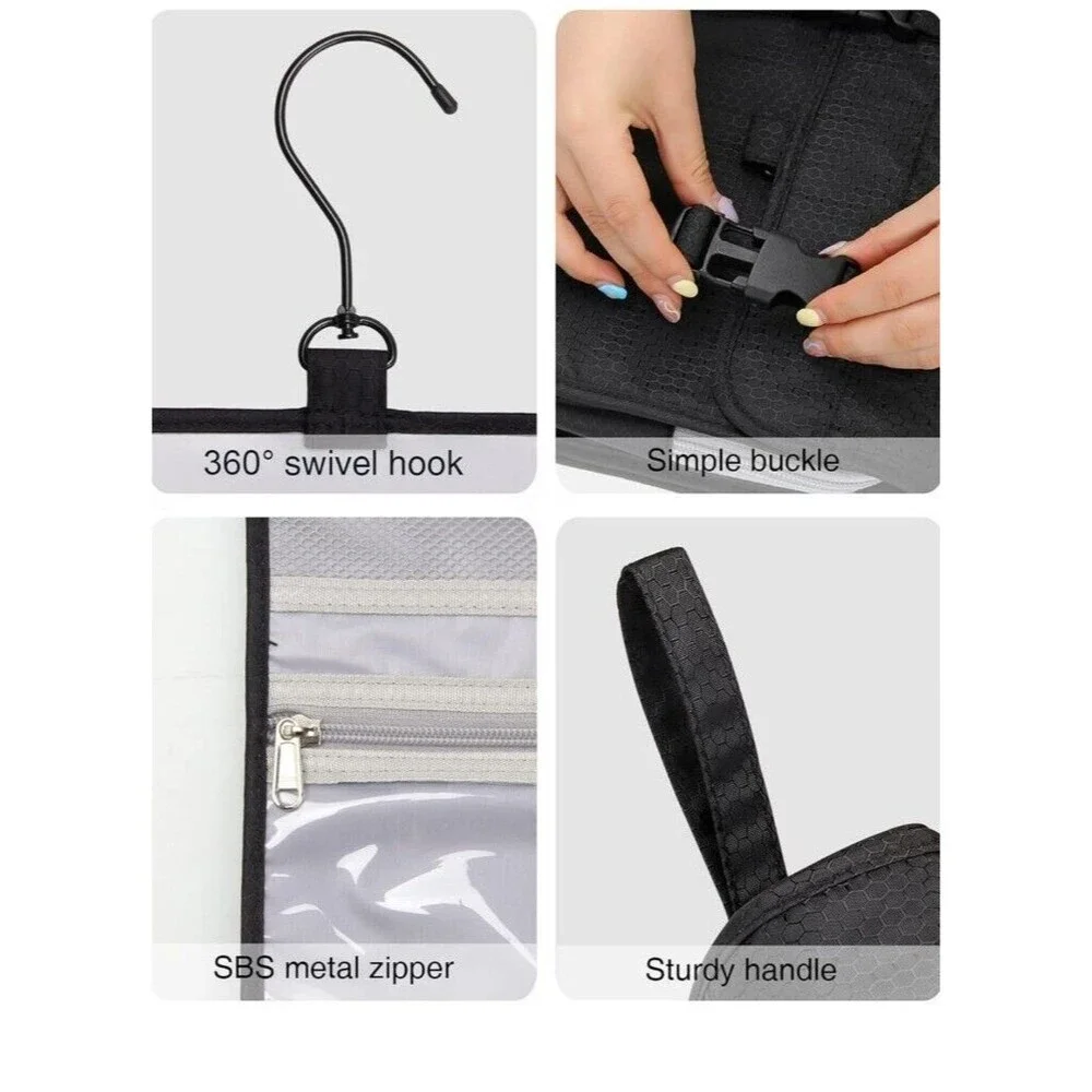 Travel Hanging Toiletry Bag for Men Women Travel Kit Shaving Bag Waterproof LARG